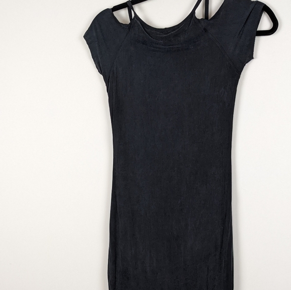 ALL Saints 100% Silk Black Mini Dress XS - Picture 14 of 14